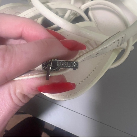 Schutz Ambrielle sandal in Vanilla Ice Nappa leather - Picture 9 of 10